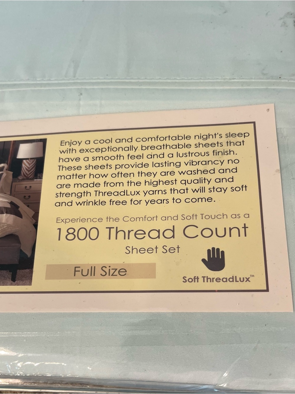 ThreadLux full-size thread count bed sheet set. - Picture 3 of 4